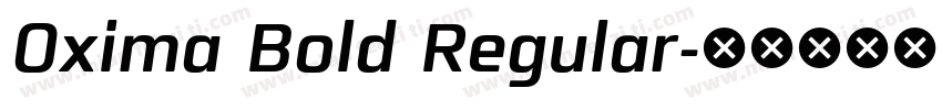 Oxima Bold Regular字体转换